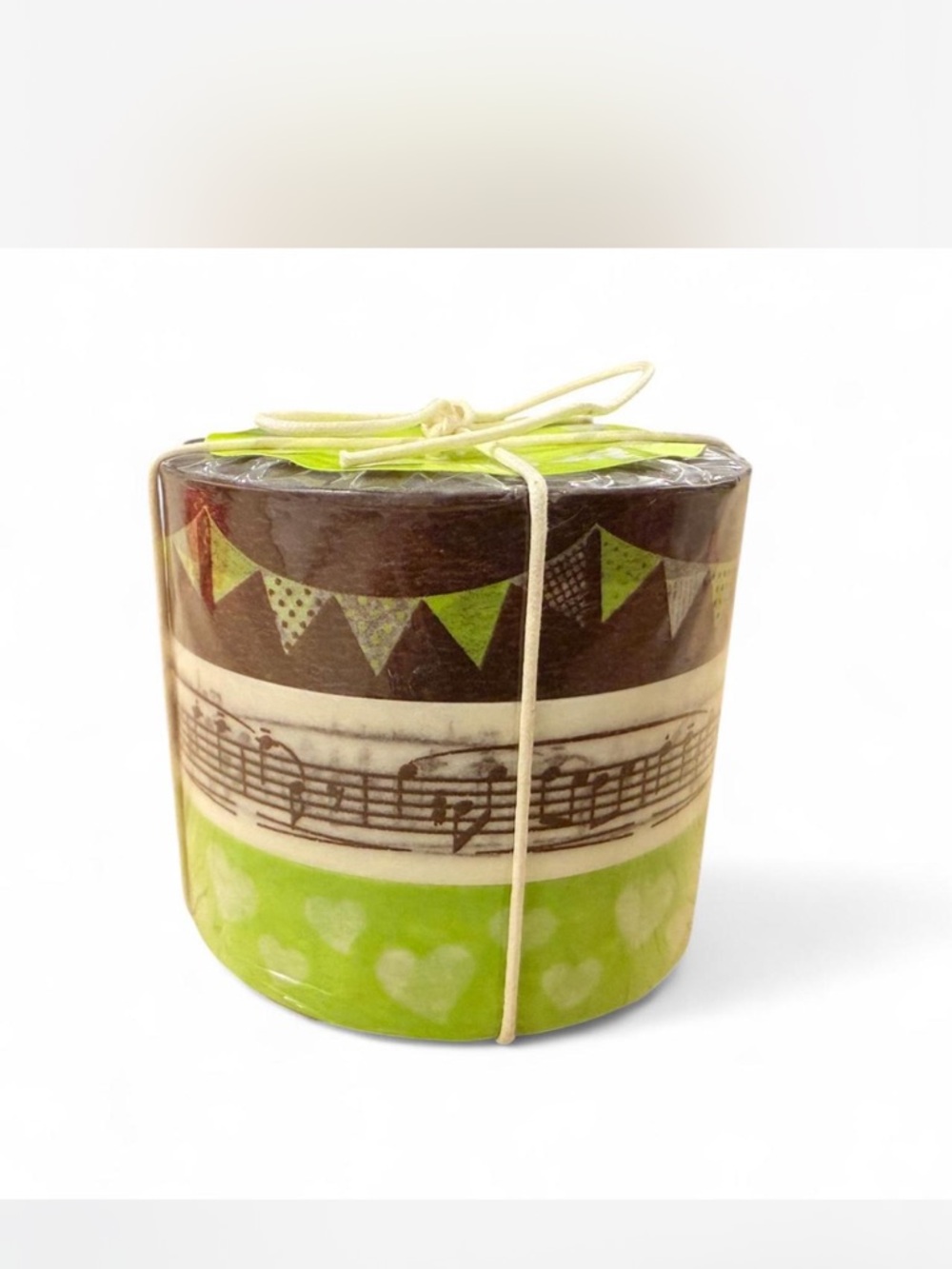 Colorful Decorative Japanese masking Washi Tape Set - Green & Brown